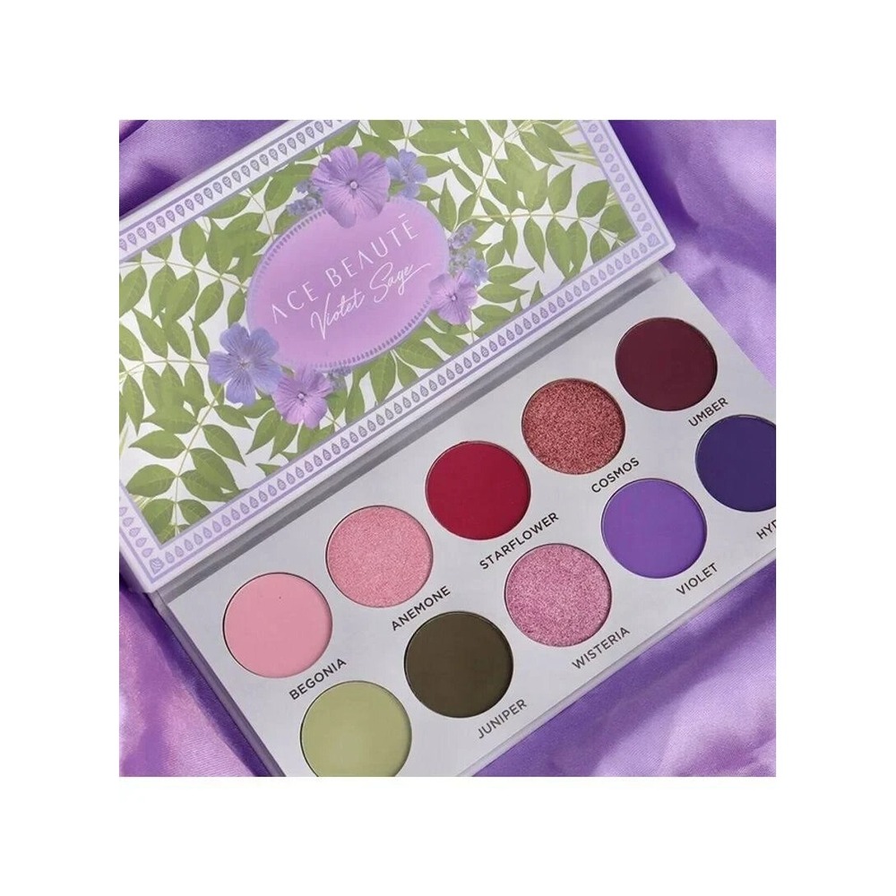 NEW Ace Beauté Violet Sage 12-Color Eyeshadow Palette – BNIB‎ Vegan Cruelty-Free